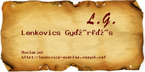Lenkovics Gyárfás névjegykártya